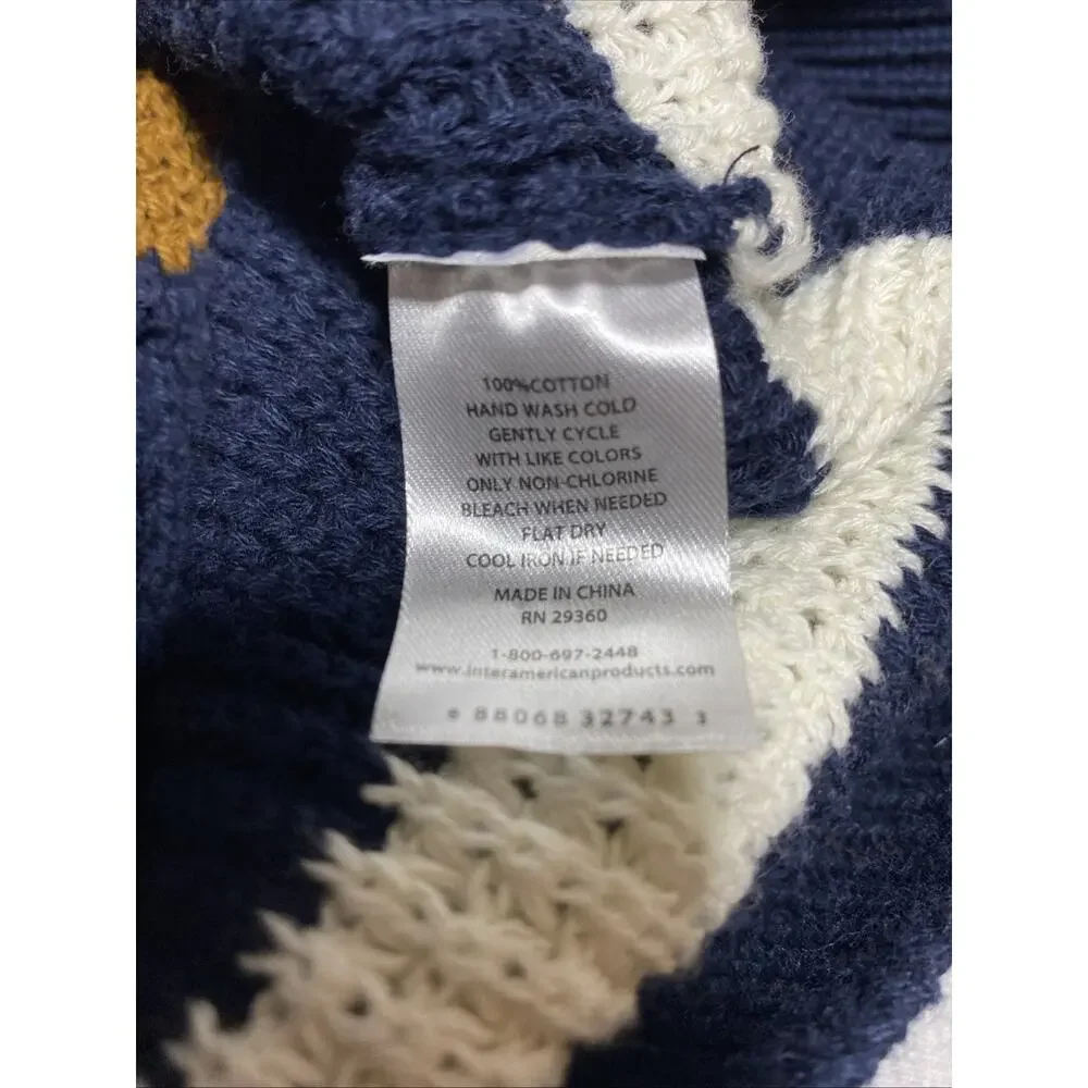 Dip Sweater Mens XXXLT Blue Striped Rustic Heavy Knit Winter Classic 3XLT New